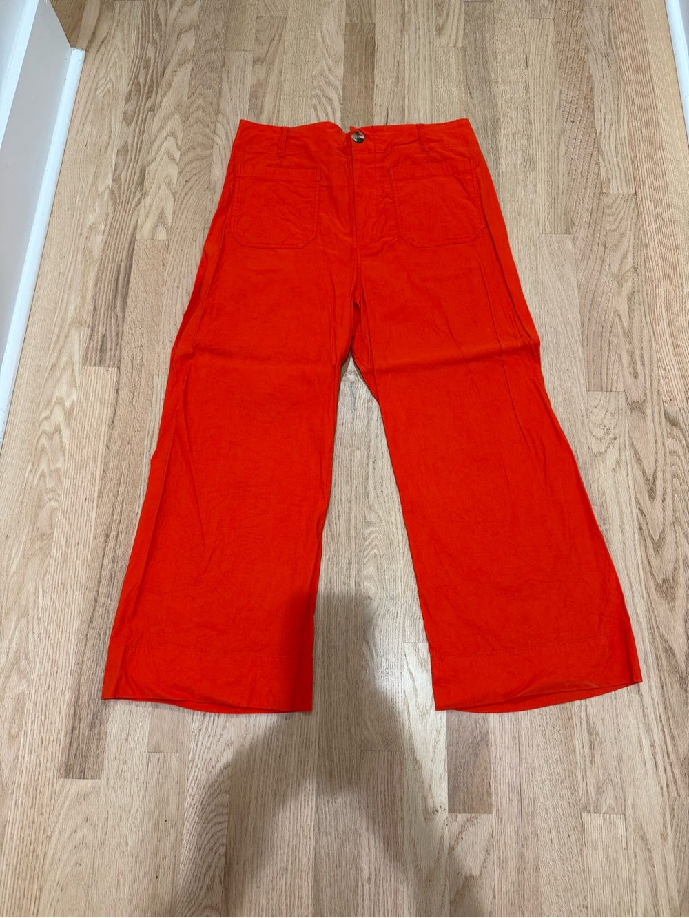 Women’s wide leg Maeve orange/red pants